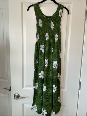 Green Floral Maxi Dress - Unbranded